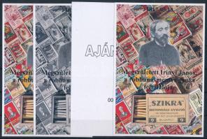 2024/06 Irinyi János 4 darabos emlékív garnitúra (30.000)