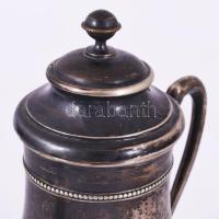 Szecessziós alpakka kiöntő, m: 14,5 cm