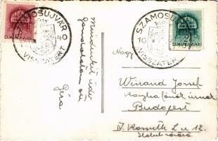 1940 Szamosújvár, Szamos-Újvár, Gherla; Fő tér, Elite étterem, Covrik Feodor, Florian Jacob üzlete /...