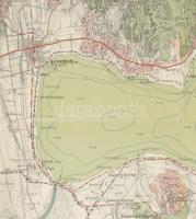 cca 1929 Balaton és környékének térképe, 3. lap, 1:75 000, kiadja: M. Kir. Állami Térképező Intézet,...