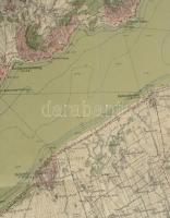 cca 1929 Balaton és környékének térképe, 3. lap, 1:75 000, kiadja: M. Kir. Állami Térképező Intézet,...
