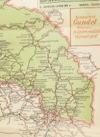 cca 1940 Merre menjek? Magyarország autóútjai és közigazgatási beosztása, a visszacsatolt területekk...