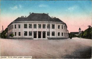 1916 Szentes, M. kir. állami polgári leány iskola. Eisler Lajos kiadása (gyűrődése / crease)