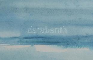 Lőrincz Vitus (1933-): Balaton, 1993. Akvarell, papír, jelzett, üvegezett fakeretben, 34x53 cm