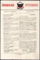 cca 1960-1970 Budapesti éttermek étlapjai: Góbé, Kárpátia, Wagner, Otthon, Öreghalász, 5 db