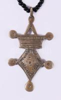 Agadezi kereszt, berber ékszer, kézzel készült, 8x4 cm