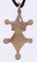Agadezi kereszt, berber ékszer, kézzel készült, 8x4 cm