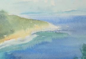 Lőrincz Vitus (1933-): Hapimag, Bodrum, Törökország, 1994. Akvarell, papír, jelzett, Lőrincz Vitus a...