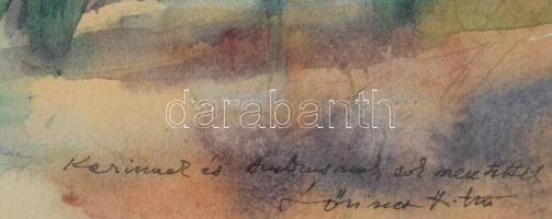 Lőrincz Vitus (1933-): Hapimag, Bodrum, Törökország, 1994. Akvarell, papír, jelzett, Lőrincz Vitus a...