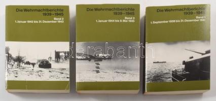 Die Wehrmachtberichte 1939-1945. Vollständige Ausgabe Drei Bände. I-III. kötet. Köln, 1989, Gesellsc...