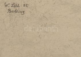 Wilhelm Leibl (1844-1900): Három hölgy a templomban. Rézkarc, papír, jelzett a karcon, 34x23 cm