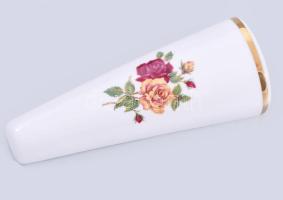 Hollóházi fali váza, jelzett, h: 14 cm