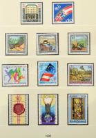 Ausztria 1991-1998 Postatiszta gyűjtemény + 1996-1998 pecsételt gyűjtemény, előnyomott falcmentes albumban