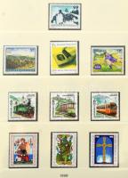 Ausztria 1991-1998 Postatiszta gyűjtemény + 1996-1998 pecsételt gyűjtemény, előnyomott falcmentes al...