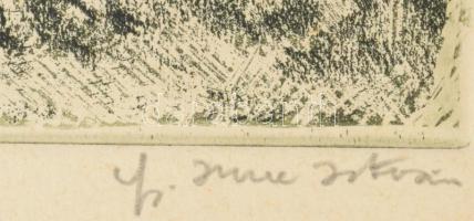 ifj. Imre István (1950-): Tanúfa 1. (vagy "Banyafa"). Rézkarc, papír, jelzett. Művészpéldá...