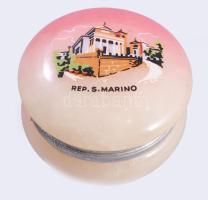 San Marino alabástrom gyűrűtartó, d: 7 cm