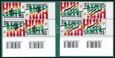 2016 Olimpia (XV.) Rio de Janeiro sor ívsarki vonalkódos 4-es tömbökben (benne kétféle állású párok)