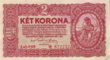 1920 1K + 2K "*"-gal a sorszám előtt + 20K T:I-/II+