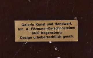 Német historizáló viaszkép, jelzett, 34x20 cm