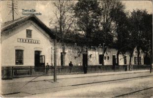 Tornalja, Tornallya, Safárikovo, Tornala; vasútállomás / railway station (kis szakadás / small tear)