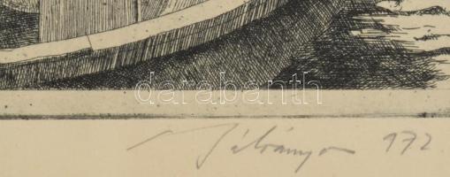 Bálványos Huba (1938-2011): Megalakul a Nemzeti Parasztpárt, 1939. Rézkarc, papír, jelzett. Kartonon...