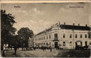 Ruttka, Vrútky; Korona szálloda, Varjassy László üzlete / hotel, shop (EK)