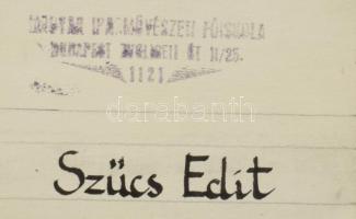 Szűcs Edit (1968-): Csendélet. Akvarell, papír. Jelzett. Paszpartuban. 29x19,5 cm