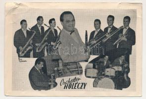 1962 Orchester Holéczy. Foto Lerner / Hungarian orchestra + "ALKALMI POSTAKEZELÉS" So. Stpl. (gyűrődések / creases)