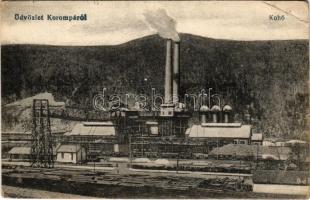 Korompa, Krompach, Krompachy (Szepes); vasgyár, kohó, iparvasút / ironworks, iron factory, furnace, industrial railway (EB)
