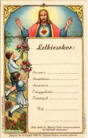 Lelkicsokor. "Nihil obstat dr. Michael Török censorum praeses Nr. 5406/1939. Imprimatur. Hátoldalán szívgárdista igazolvány / Hungarian religious card (non PC) (EK)