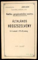 ca 1895 A Székely Vasutak és M. kir. Államvasutak által épített Szászrégen-mádéfalvai vonal hosszelvény rajza, és jelmagyarázata. Csíkmádéfalvától Csíkszentdomonkosig. Dekoratív nagy méretű grafika. 140x34 cm, borítóval
