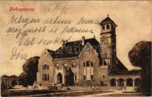 1916 Babapuszta, Aleksa Santic (Zombor); Fernbach kastély. Klösz György és Fia kiadása / castle (ázott / wet damage)