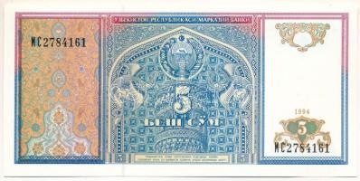 Üzbegisztán 1994. 5S "MC 2784161" T:I Uzbekistan 1994. 5 So'm "MC 2784161" C:UNC Krause 75.