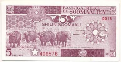 Szomália 1987. 5Sh "D015 406576" T:UNC,AU Somalia 1987. 5 Shilin / 5 Shillings "D015 406576" C:UNC,AU Krause 31.c