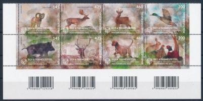 2021 Vadászati és természeti világkiállítás sor ívsarki vonalkódos 8-as tömbben