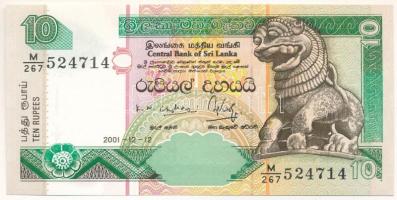 Srí Lanka 2001. 10R "M/267 524714" T:UNC Sri Lanka 2001. 10 Rupees "M/267 524714" C:UNC Krause 108.a