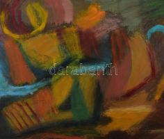 Károlyi Ernő (1923-2016): Nyári ragyogás I. Olaj, farost. Jelzett. Fakeretben, 63,5x48 cm