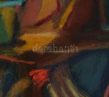 Károlyi Ernő (1923-2016): Nyári ragyogás I. Olaj, farost. Jelzett. Fakeretben, 63,5x48 cm