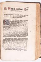 [Luther Márton: Der Erste Teil aller Buecher vnd Schrifften des thewren seligen Mans Doct: Mart: Lut...