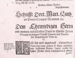 [Luther Márton: Der Erste Teil aller Buecher vnd Schrifften des thewren seligen Mans Doct: Mart: Lut...