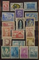 Az amerikai kontinens bélyegei, csak teljes kiadások, köztük 120 db brazil, összesen 219 db bélyeg 8 lapos, közepes, gyenge minőségű berakóban