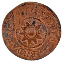 1900 k. "Budapesti Lánchíd" bronz bárca (27mm) T:F