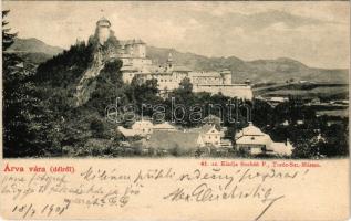 1901 Árvaváralja, Árva-Váralja, Oravsky Podzámok; Árva vára délről. Sochán P. 41. sz. / castle