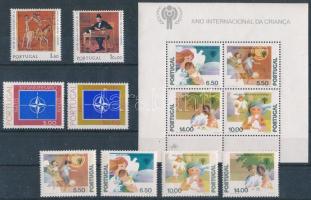 Portugália 1975-1979 3 db sor + 1 db blokk stecklapon (Mi EUR 212.-)