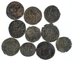 Római Birodalom vegyes III-IV. század 10db-os bronz érmetétel T:vegyes Roman Empire mixed 3rd-4th century 10pcs bronze coin lot C:mixed