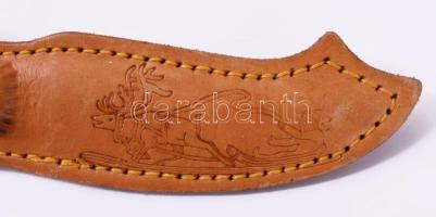 J. Marttiini kés, tokban, jelzett, jó állapotban, h: 22 cm