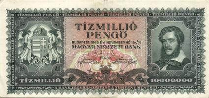 1936 10P + 1941 20P + 1930 100P + 1945 10.000.000P T:I-/II