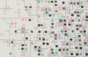 Keserü Károly (1962-): Cím nélkül, 1105291. Tus, papír. Jelzett a hátoldalán. Üvegezett fakeretben /...