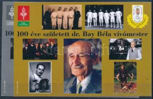 2007 100 éve született dr. Bay Béla vívómester emlékív pár azonos sorszámmal (066)