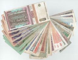 Vegyes, 28db-os külföldi bankjegytétel, közte NDK, Indonézia, Szovjetunió, Oroszország, Irak, Románi...